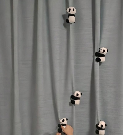 Cute Panda Plush Clips