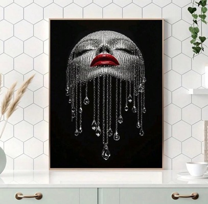 Luxury Crystal Face Wall Art