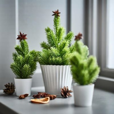 Artificial potted Christmas Tree