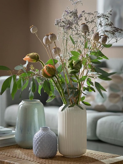  Stilren Ceramic Ribbed Vase