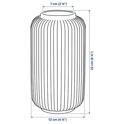  Stilren Ceramic Ribbed Vase