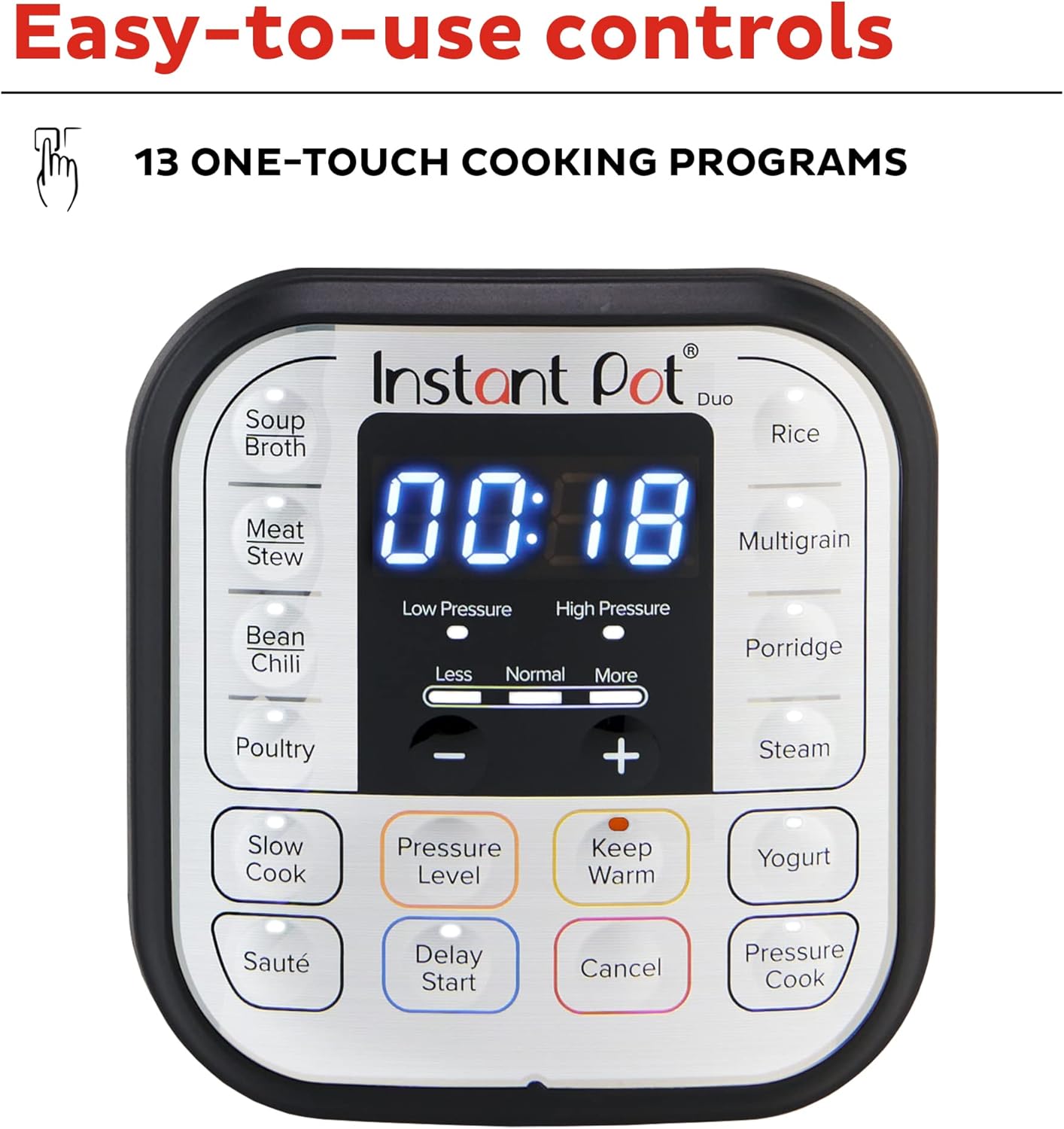NEW Instant Pot Duo 7-in-1 Electric Pressure Cooker, Slow Cooker, Rice Cooker, Steamer, Sauté, Yogurt Maker, Warmer & Sterilizer, Includes App With Over 800 Recipes, Stainless Steel, 6 Quart