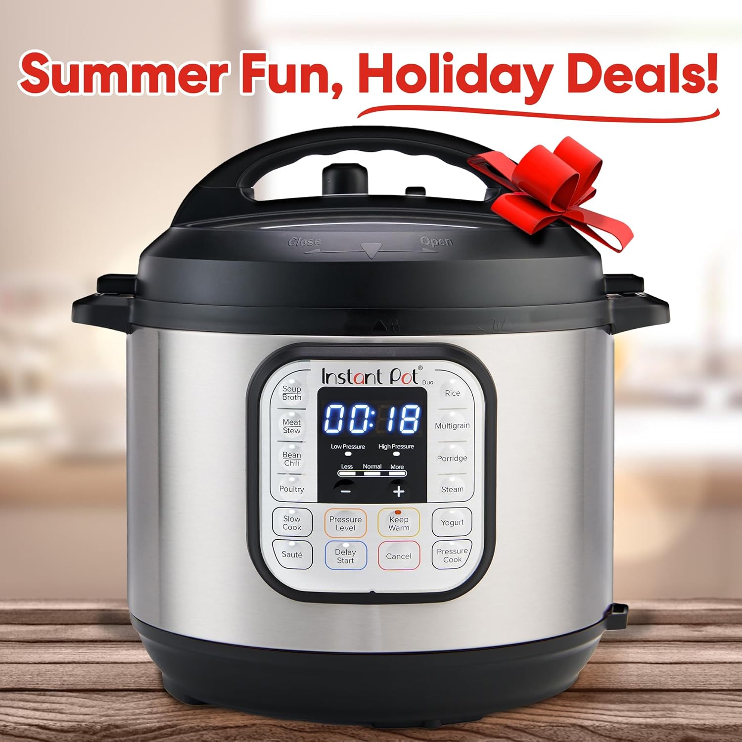 NEW Instant Pot Duo 7-in-1 Electric Pressure Cooker, Slow Cooker, Rice Cooker, Steamer, Sauté, Yogurt Maker, Warmer & Sterilizer, Includes App With Over 800 Recipes, Stainless Steel, 6 Quart