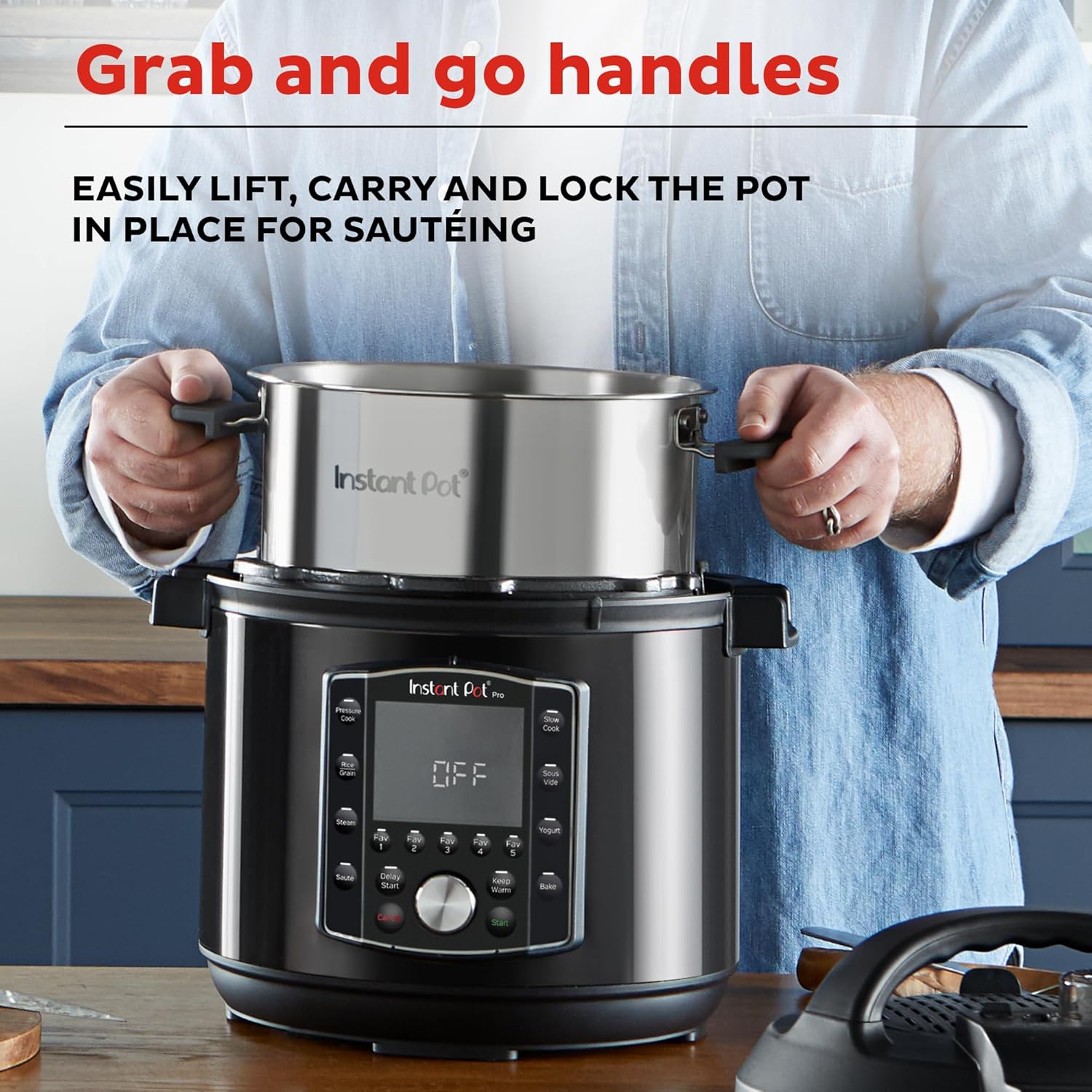 NEW Instant Pot Pro 10-in-1 Pressure Cooker, Slow Cooker, Rice/Grain Cooker, Steamer, Sauté, Sous Vide, Yogurt Maker, Sterilizer, and Warmer, Includes App With Over 800 Recipes, Black, 6 Quart