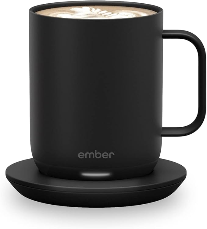 NEW Ember Temperature Control Smart Mug 2, 10 Oz, App-Controlled Heated Coffee Mug with 80 Min Battery Life and Improved Design, Black