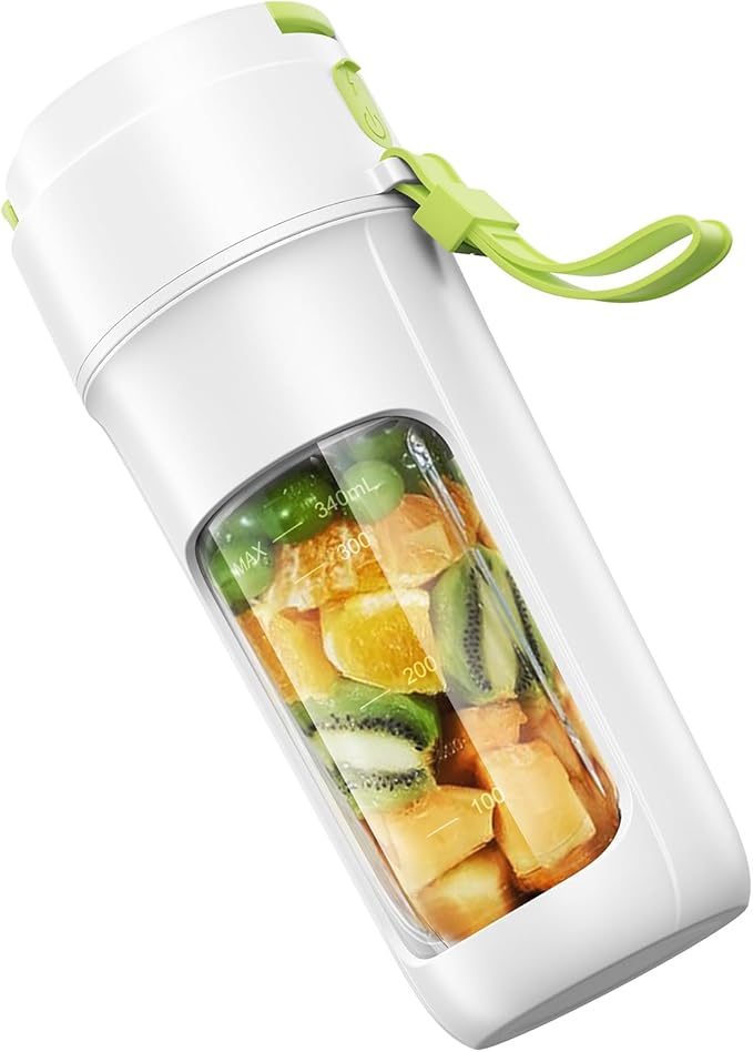 NEW Portable Blender,Household Fruit Mixer for Shakes and Smoothies, USB Rechargeable,340 ml Personal Juicer Cup,Easy to Clean,Easy to Use,BPA Free for Travel, Home and Office