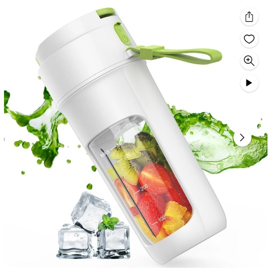 NEW Portable Blender,Household Fruit Mixer for Shakes and Smoothies, USB Rechargeable,340 ml Personal Juicer Cup,Easy to Clean,Easy to Use,BPA Free for Travel, Home and Office