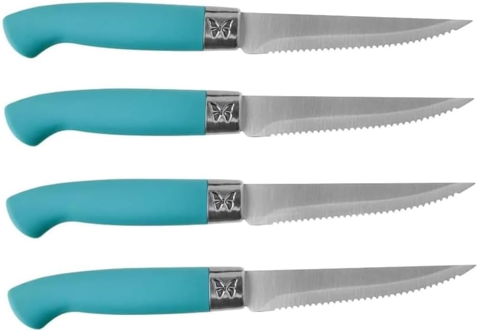 NEW Pioneer2 Woman Teal 11-Piece Stainless Steel Knife Block Set, Large