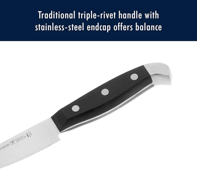 NEW HENCKELS Premium Quality 15-Piece Knife Set with Block, Razor-Sharp, German Engineered Knife Informed by over 100 Years of Masterful Knife Making, Lightweight and Strong, Dishwasher Safe