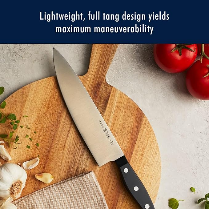 NEW HENCKELS Premium Quality 15-Piece Knife Set with Block, Razor-Sharp, German Engineered Knife Informed by over 100 Years of Masterful Knife Making, Lightweight and Strong, Dishwasher Safe
