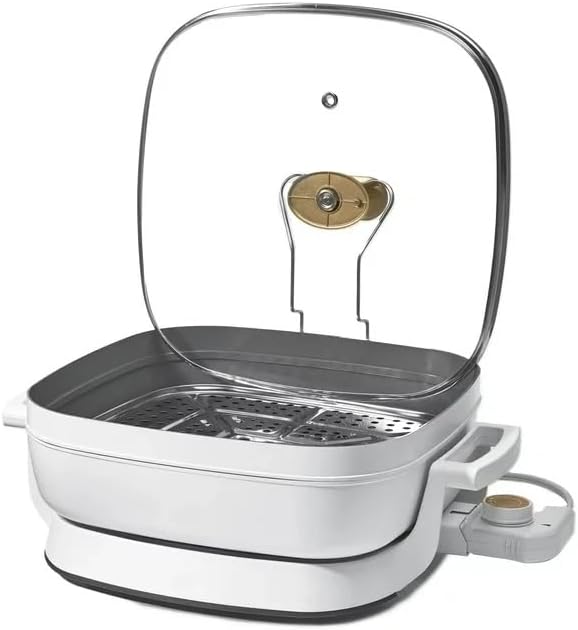 NEW 5 in 1 Electric Skillet - Expandable up to 7 Qt with Glass Lid, White Icing by Drew Barrymore