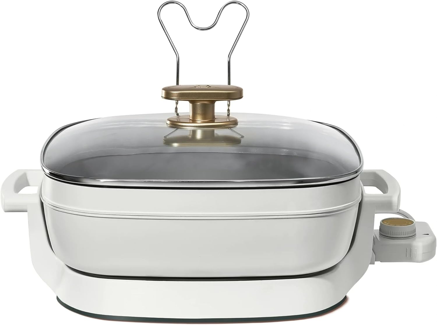 NEW 5 in 1 Electric Skillet - Expandable up to 7 Qt with Glass Lid, White Icing by Drew Barrymore