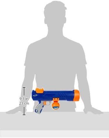 NEW Nerf Dog Tennis Ball Blaster Dog Toy Blue/Orange, 16 Inch Compact Blaster with 1 Ball