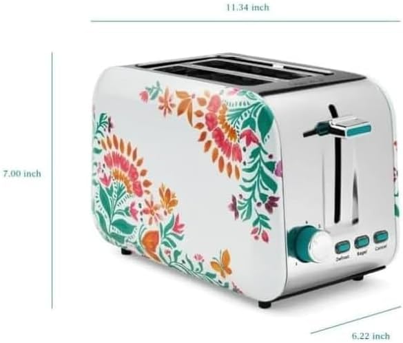NEW Generic The Pioneer 2 Woman 2-Slice Toaster, Folk Geo