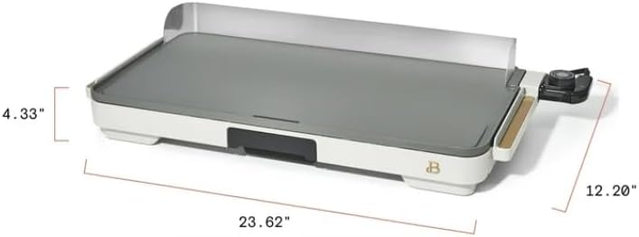 NEW Beautiful XL Electric Griddle 12" x 22" Non-Stick, White Icing by Drew Barrymore