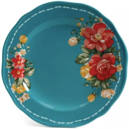 NEW Pioneer Woman Dinnerware Set Vintage Floral 12-Piece, Teal