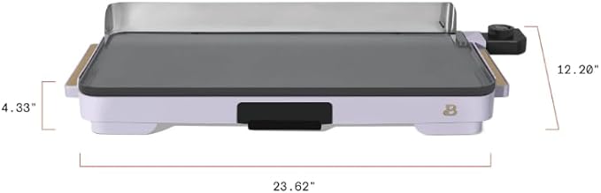 NEW GenericBeautiful XL Electric Griddle 12" x 22"- Non-Stick, Lavender by Drew Barrymore