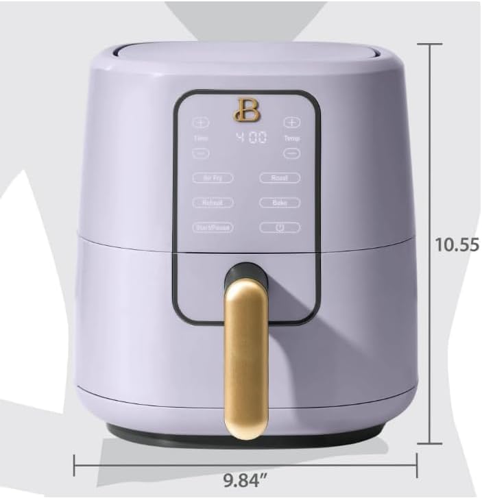 NEW Beautiful 3 Qt Air Fryer with TurboCrisp Technology, Lavender by Drew Barrymore