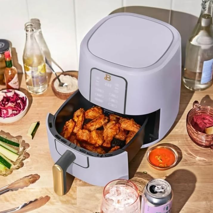 NEW Beautiful 3 Qt Air Fryer with TurboCrisp Technology, Lavender by Drew Barrymore