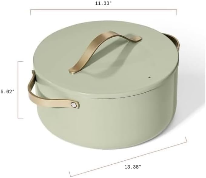 NEW Beautiful 8 Quart Stock Pot, Sage Green by Drew Barrymore