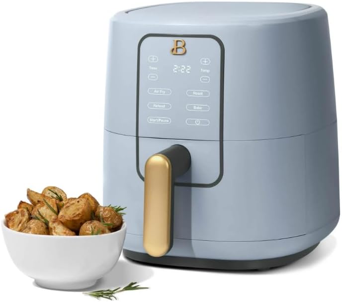NEW Beautiful 3 Qt Air Fryer with TurboCrisp Technology, Cornflower Blue by Drew Barrymore