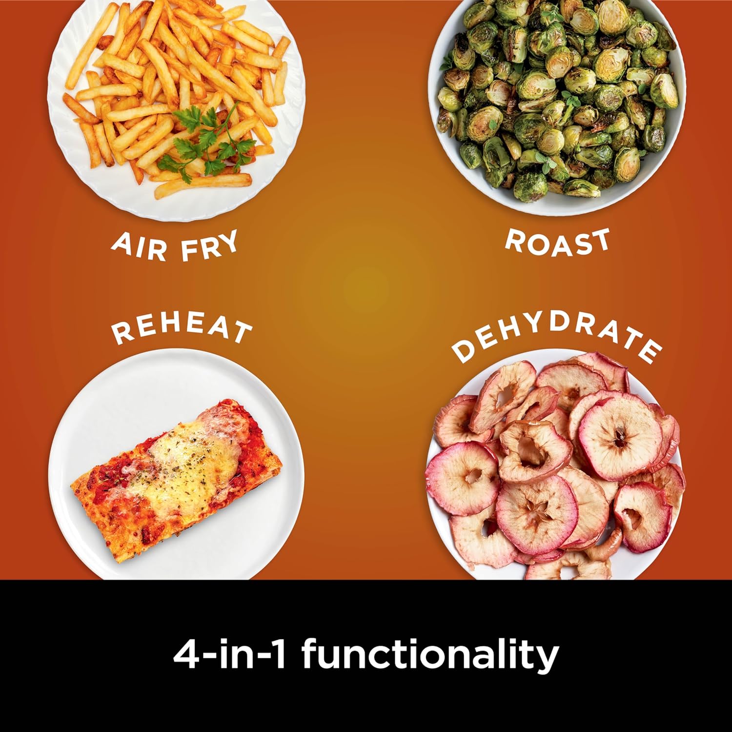 NEW Ninja Air Fryer Pro 4-in-1 with 5 QT Capacity, Air Fry, Roast, Reheat, Dehydrate, Air Crisp Technology with 400F for hot, crispy results in just minutes, Nonstick Basket & Crisper Plate, Grey, AF141