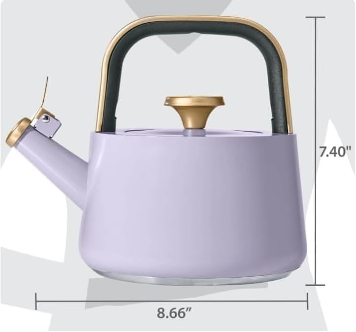 NEW Beautiful 1.8L Ceramic Non-Stick Stovetop Tea Kettle, Lavender by Drew Barrymore