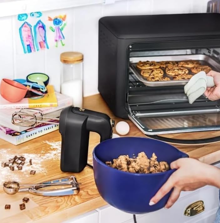 NEW Beautiful 6-Speed Electric Hand Mixer, Black Sesame by Drew Barrymore