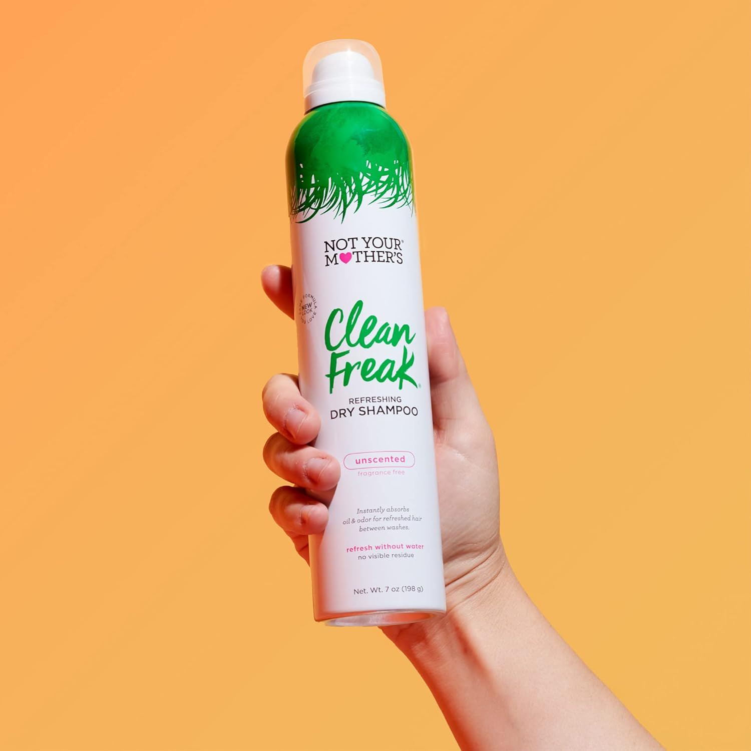 Not Your Mother's Clean Freak Unscented Dry Shampoo (2-Pack) - 7 oz - Refreshing Dry Shampoo - Instantly Absorbs Oil and Odor for Refreshed Hair