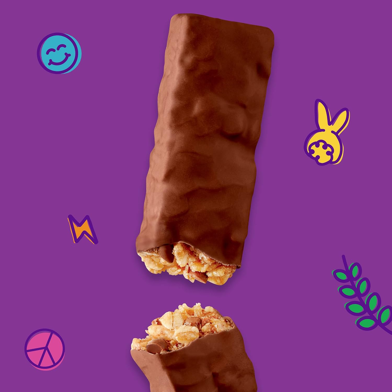 Annie's Organic Dipped Granola Bars, Chocolate Chip, Peanut Free, 10 Bars (Pack of 6)