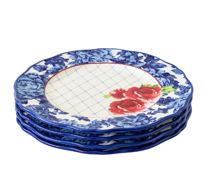 NEW The Pioneer Woman Heritage Floral 12-Piece Stoneware Dinnerware Set
