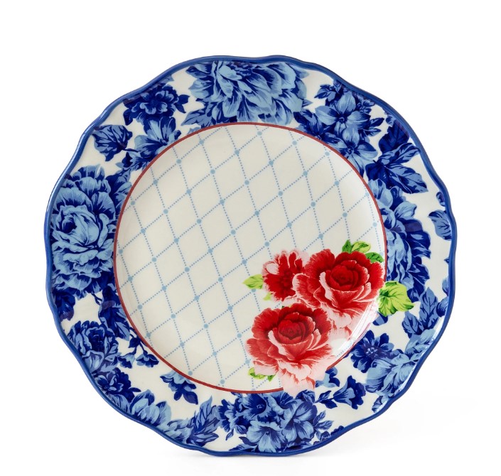 NEW The Pioneer Woman Heritage Floral 12-Piece Stoneware Dinnerware Set