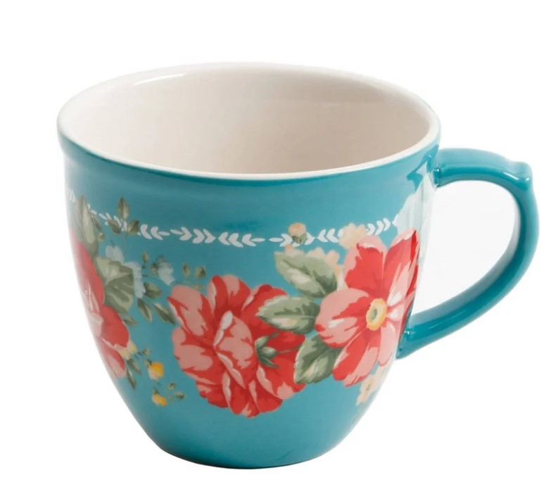 The Pioneer Woman Vintage Floral 4-Piece Mug Set, 16 fl oz