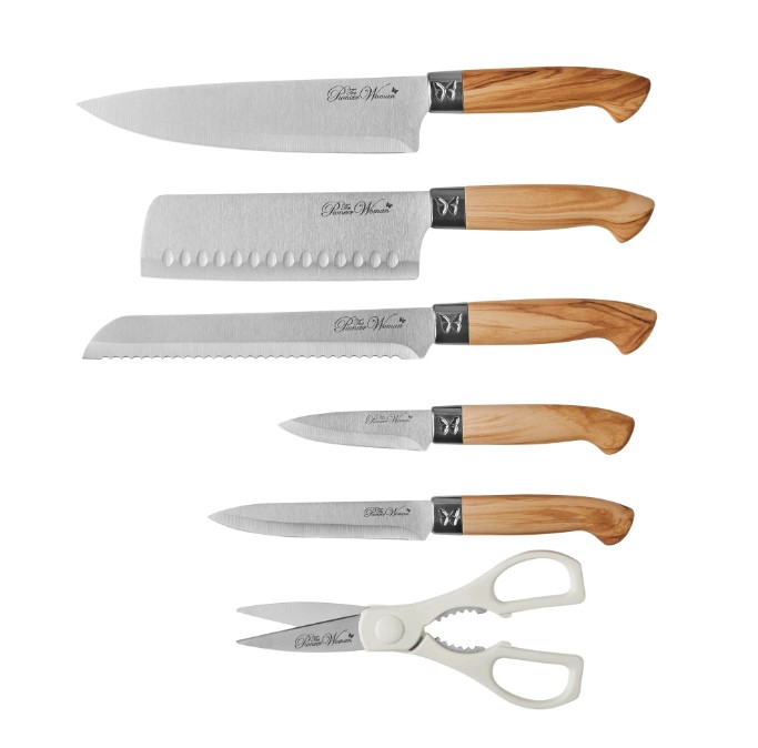 NEW The Pioneer Woman 11-Piece Stainless Steel Knife Block Set, Linen Speckle Search on Amazon   Search on ebay