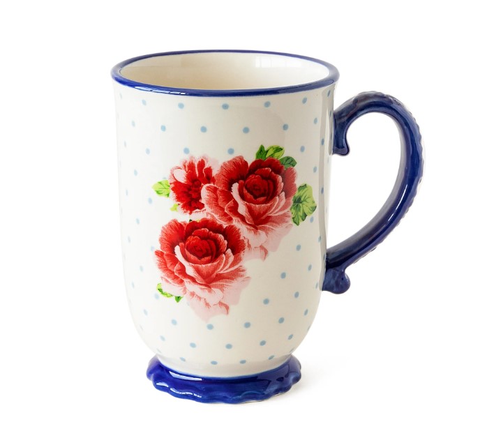 NEW The Pioneer Woman Heritage Floral 4-Piece Mug Set, 18 fl oz