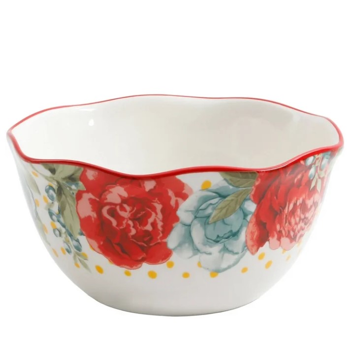 NEW The Pioneer Woman Vintage Floral 3-Piece Serving Bowl Set