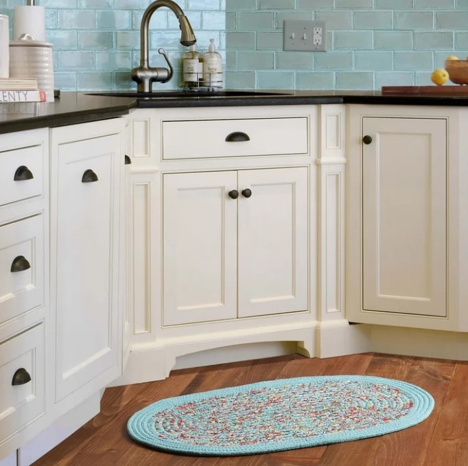 NEW The Pioneer Woman Rustic Vintage Floral Geometric Kitchen Mat, Multicolor, 20"W x 30"L