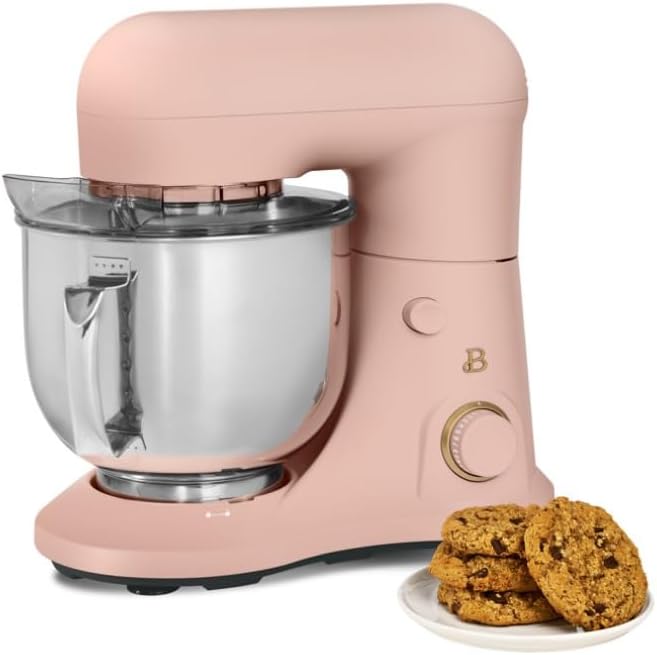 NEW Beautiful 5.3 Qt Stand Mixer, Lightweight & Powerful with Tilt-Head, Rose by Drew Barrymore