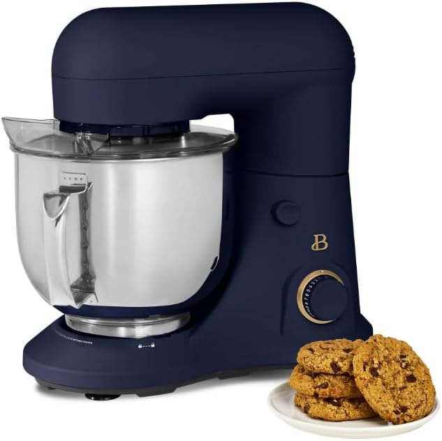 NEW Beautiful 5.3 Qt Stand Mixer, Lightweight & Powerful with Tilt-Head, Starry Night by Drew Barrymore, Blue
