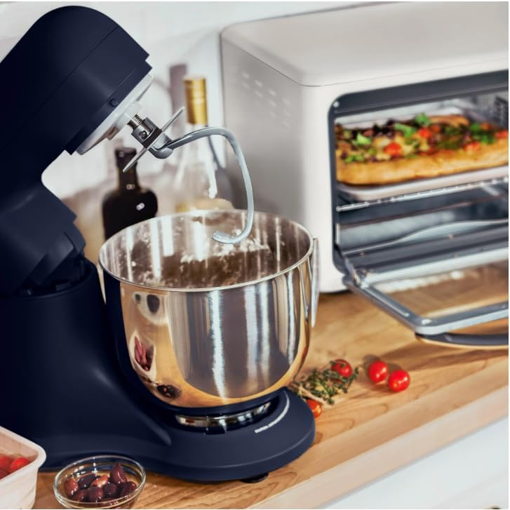 NEW Beautiful 5.3 Qt Stand Mixer, Lightweight & Powerful with Tilt-Head, Starry Night by Drew Barrymore, Blue