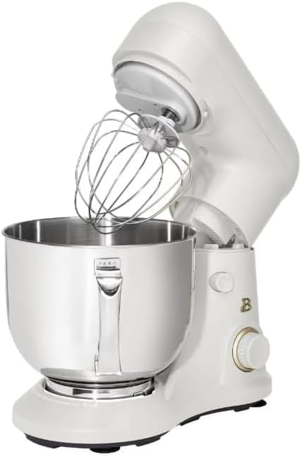 NEW Beautiful 5.3 Qt Stand Mixer, Lightweight & Powerful with Tilt-Head, Powerful 300-watt mixing system & 12 optimal speed settings White Icing by Drew Barrymore (White Icing)