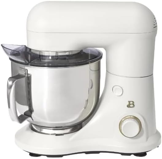 NEW Beautiful 5.3 Qt Stand Mixer, Lightweight & Powerful with Tilt-Head, Powerful 300-watt mixing system & 12 optimal speed settings White Icing by Drew Barrymore (White Icing)