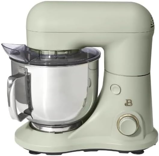 NEW Beautiful 5.3 Qt Stand Mixer, Lightweight & Powerful with Tilt-Head, Powerful 300-watt mixing system & 12 optimal speed settings White Icing by Drew Barrymore (Sage Green)