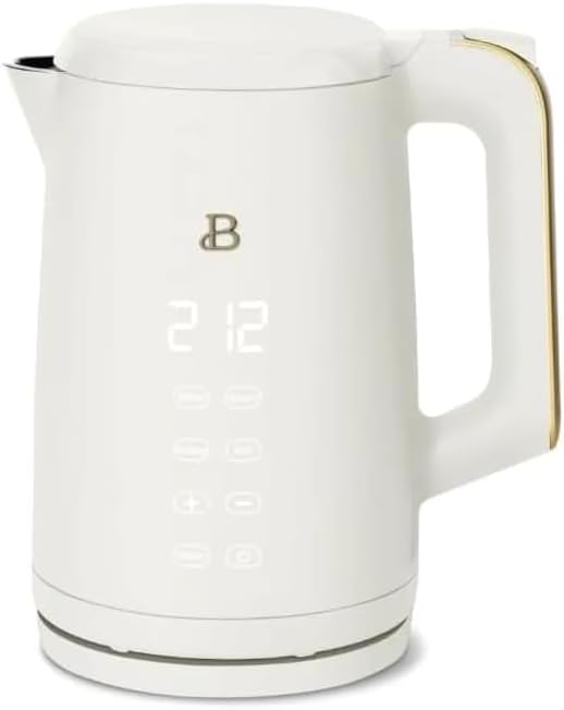 NEW Beautiful 1.7-Liter Electric Kettle 1500 W with One-Touch Activation, White Icing by Drew Barrymore
