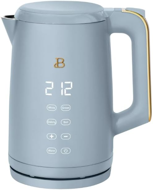 NEW Beautiful 1.7-Liter Electric Kettle 1500 W with One-Touch Activation, Cornflower Blue by Drew Barrymore