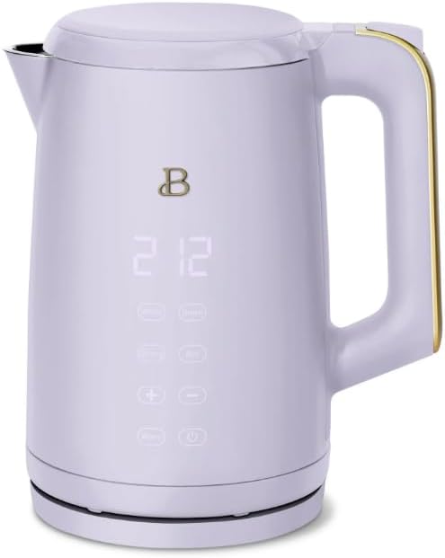 NEW Beautiful 1.7-Liter Electric Kettle 1500 W with One-Touch Activation, Lavender by Drew Barrymore