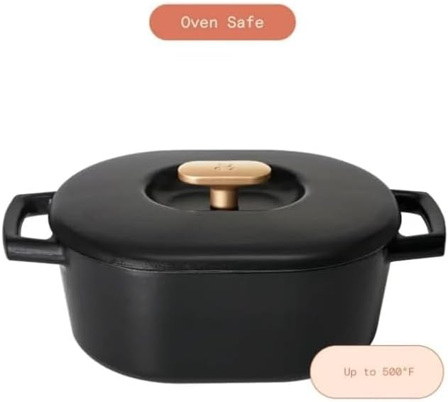 Beautiful 6 Quart Enamel Dutch Oven, Black Sesame by Drew Barrymore