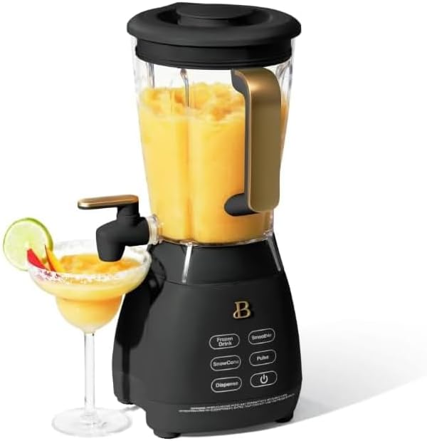 Beautiful Slush Crush 60 oz 4-Speed Frozen Drink Maker, Black Sesame by Drew Barrymore