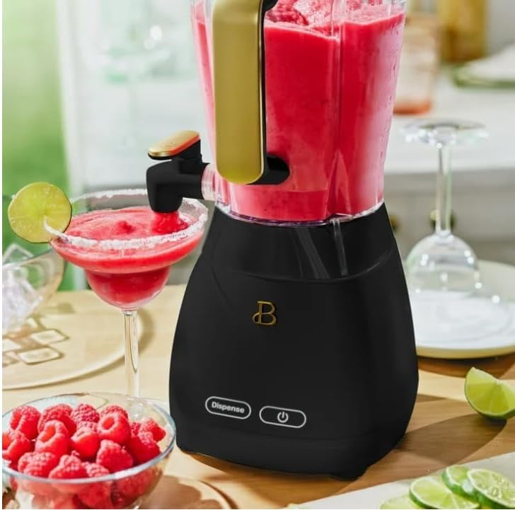 Beautiful Slush Crush 60 oz 4-Speed Frozen Drink Maker, Black Sesame by Drew Barrymore