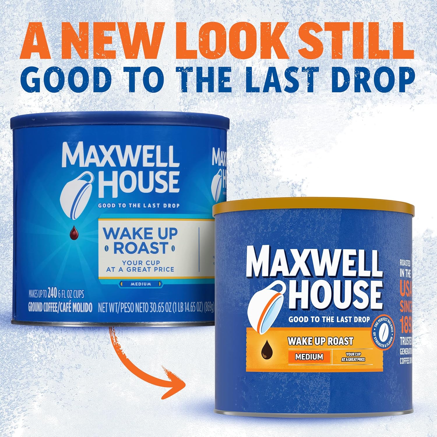 Maxwell House Medium Roast Wake Up Roast Ground Coffee, 30.65 oz. Canister